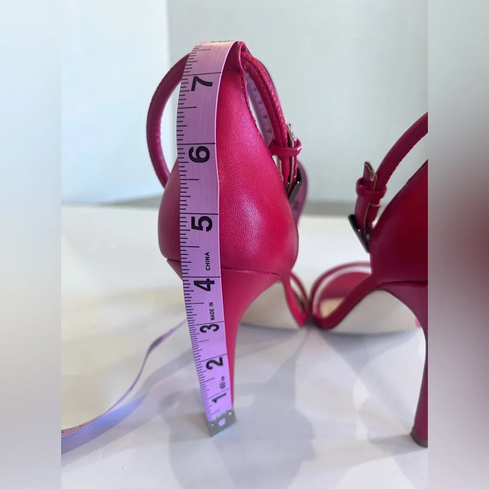 Prabal Gurung for Target Red Ankle-Strap 4” Stiletto Sandals Sz 8 1/2